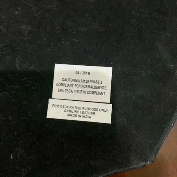 leather tray hexagonal striped pattern - Picture 5 of 7